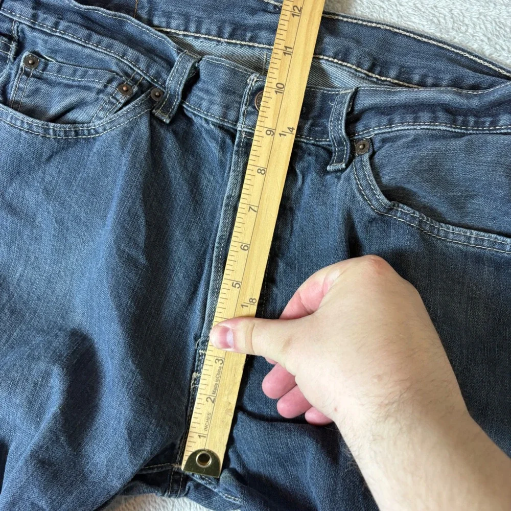 Levi's Jeans Men 34x30‎ (Fits 32x29) 501 Original Straight Blue Whiskered Faded